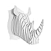 Cardboard Safari Recycled Cardboard Animal Taxidermy Rhino Trophy Head, Robbie White - Small