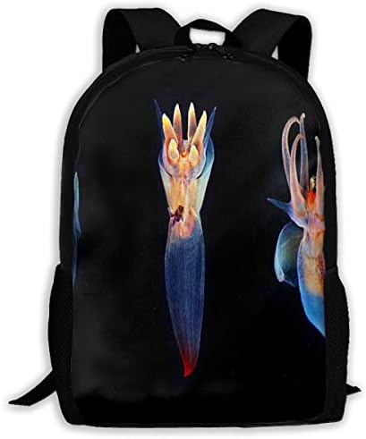 Backpack For Girls Boys Mysterious Ocean Creatures Zipper School Bookbag Daypack Travel Rucksack Gym Bag For Man Women