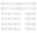 uphere 24 Pieces Set = 24-pin x 4, 8-pin x 12, 6-pin x 8 Cable Comb for Compatible Models 3 mm Cable Gesleeved Up to 3.4 mm/0.13inch,CM600
