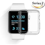 Apple Watch 2 Case, Smilelane Built-in Screen Protector All-around 0.3mm ultra-thin Soft Transparent iphone watch Cover for iwatch Series 2 Case 42mm