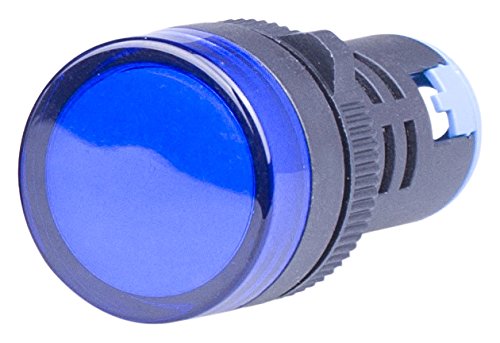 B + S 4617787 AD116-22DS, 230 V AC, L 50.41 mm x D1 28.91 x D2 19.92 mm, Indicator LED Lamp Bore M22 – Blue (Pack of 10)