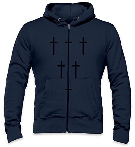 Cross Triangle Mens Zipper Hoodie Medium