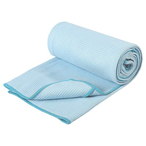 DMASUN Yoga Silicone Yoga Towel, Sports Yoga, Traditional Yoga, hot Yoga, Pilates Perfect Choice, Unique Corner Bag Design (72″x26″ Light Blue)