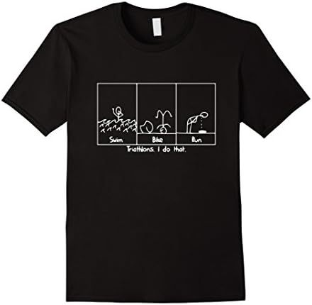 Men's FUNNY GREAT TRIATHLON TRI T-Shirt Triathlete Swim Bike Run Small Black