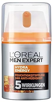 L'Oreal Men Expert Hydra Energy vitalisierende Feuchtigkeitspflege, für normale und sensible Männerhaut, 24H Anti-Müdigkeit m