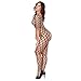 Deksias Crotchless Bodystocking Plus Size Open Crotch Lingerie (black2)