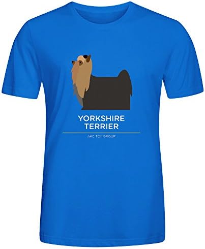 Yorkshire Terrier O Neck T-Shirts For Mens Blue