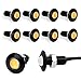 YITAMOTOR 23mm Eagle Eye LED Bulb Amber, 12V Ultra Thin Waterproof Turn Signal Light Car Motorcycle Interior Exterior DIY Light, 10-Pack