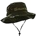 MG Mens Washed Cotton Twill Chin Cord Outdoor Hunting Hat (Camo Green, Medium)
