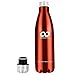 Alpha Armur 12 Oz (350ml) Insulated Water Bottle Double Wall Vacuum Insulated Stainless Steel Water Bottle with Narrow Mouth Kids Water Bottle Flask Thermos bicycle hiking Water Bottle, Red