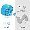Extra Long Silicone Back Scrubber for Use In Shower, Dual-Sided Body Bath Brush for Exfoliating, Men/Women Deep Clean…