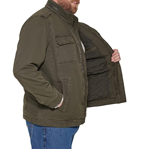 Levi's Men's Washed Cotton Two Pocket Military Jacket (Standard And Big
