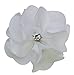 Ruby Satin Flower Hair Clip By Funny Girl Designs (White)