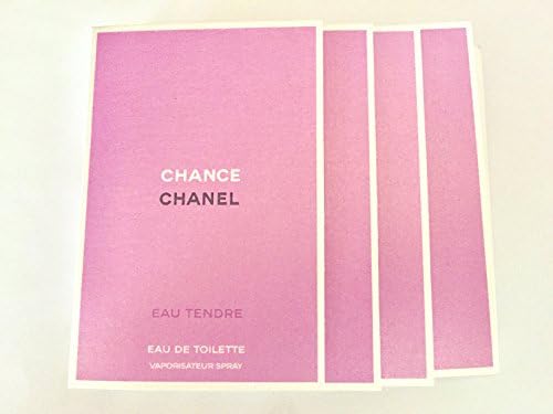 Lot of 4 C H A N E L Chance Tendre Eau De Toilette Spray Sample Size(.06 oz/2 ml each)