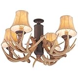 Monte Carlo MC116WI-L 4-Light Antler Light Kit, Weathered Iron finish