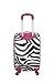 Rockland Safari Hardside Spinner Wheel Luggage, PINKZEBRA, 3-Piece Set (20/24/28)