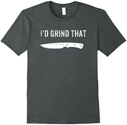 Mens Funny Knife Making T-Shirt - Blank Blade Maker Grind 2XL Dark Heather