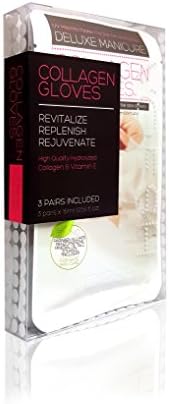 VOESH New York - UV Protective Deep Moisturizing Collagen & Vitamin E Hand Mask Gloves (Pre-cut Fingertip for Easy Manicure) - 3 Pairs
