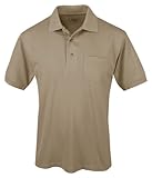 Mens 3-Button Short Sleeve Easy Care Pique Pocket Golf Shirt (10 Colors, S-4XLT)