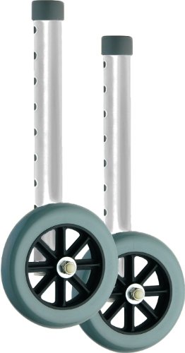 NOVA Medical Products  410si Wheels for 4070/4090, Silver/black, 5 Inch