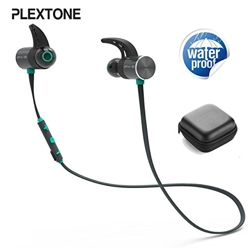 Plextone BX343 Bluetooth Sport Earphones IPX5 Waterproof Wireless Headphone Magnetic Headset With Microphone Blue Black Color