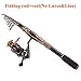 PLUSINNO Fishing Rod and Reel Combos Carbon Fiber Telescopic Fishing Rod with Reel Combo Sea Saltwater Freshwater Kit Fishing Rod Kit