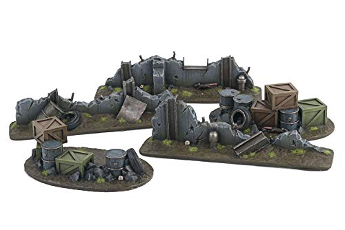 WWG War Torn City - Ruined Buildings, Barricades and Rubble Set with Scenery Materials - 28mm Terrain Warhammer Scenery 40K