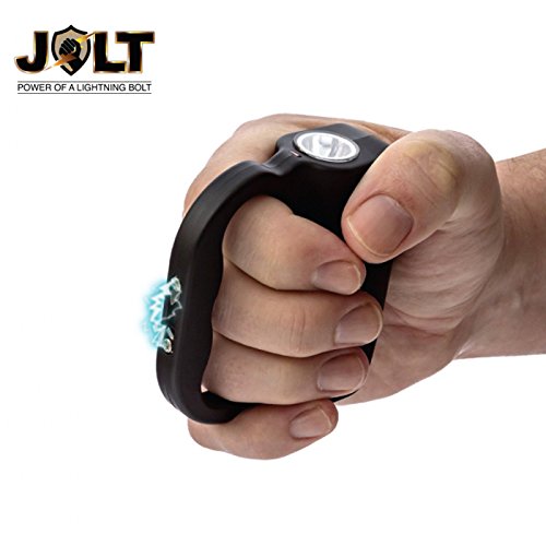 Jolt Protector 60,000,000 Stun Gun with LED Flashlight - Holster, Rechargeable - Have the Power of a Lightning Bolt in the Palm of your Hand (Best Gun To Carry For Self Defense)