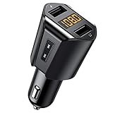 Criacr Bluetooth FM Transmitter for Car, Wireless Radio Transmitter Car Adapter with Hand-Free Calling, Dual USB Car Charger, Music Player for All Smartphones