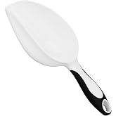 8oz PP Ice Scoop with Black Handle, Plastic Small Food Scoop, Suitable for Ice Machines, Freezer Bins, Scoops Ice, Flour, and Dry Goods