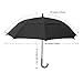 Becko Auto Open Umbrella Long Umbrella with Double Canopy, Durable and Strong Enough for the Fierce Wind and Heavy Rain, Classic Style with Bent Handle, Unisex Umbrella - Black