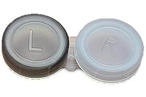 Dual Color Contact Lens Case, Clear Twin Storage Box with Mirror, Portable Travel Container for Lenses