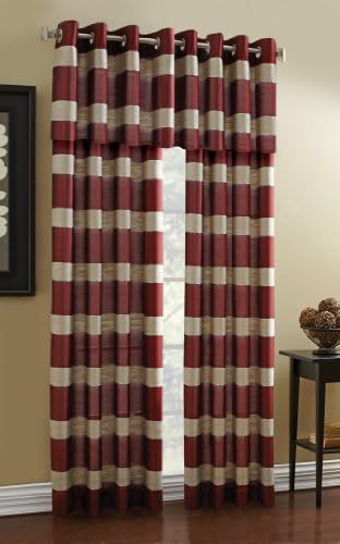 Chapel Hill by Croscill Grand Concourse Sheer Grommet Valance, Burgundy