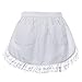 Aspire Women Waist Apron, Lace Cotton Half Apron with Two Pockets, Maid Costume