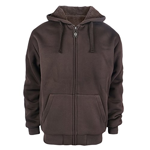 Thick Warm Lbs Full Zip Sherpa Lined Fleece Hoodies For Men