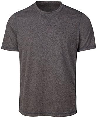 Yoga Athletic Mens T Shirt - Ultra Soft With Fast Dry Tech for Gym or Workout (Large, Grey)