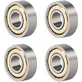 608 ZZ Ball Bearings, Skate Bearings Double Shielded Miniature Ball Bearings for Skateboards, Inline Skates, Scooters ABEC 7 Bearing (8mm x 22mm x 7mm) 4PCS