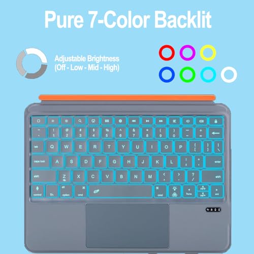 HXEIR 【Español Ñ】 Funda Teclado Rotación 360° para iPad 10.9'' 10ª, iPad 11''(A16 11ª 2025), iPad Air 11"(M3,2025/ M2,2024), iPad Pro 11"(1ª/2ª/3ª/4ª), iPad Air 10.9"(4ª/5ª)