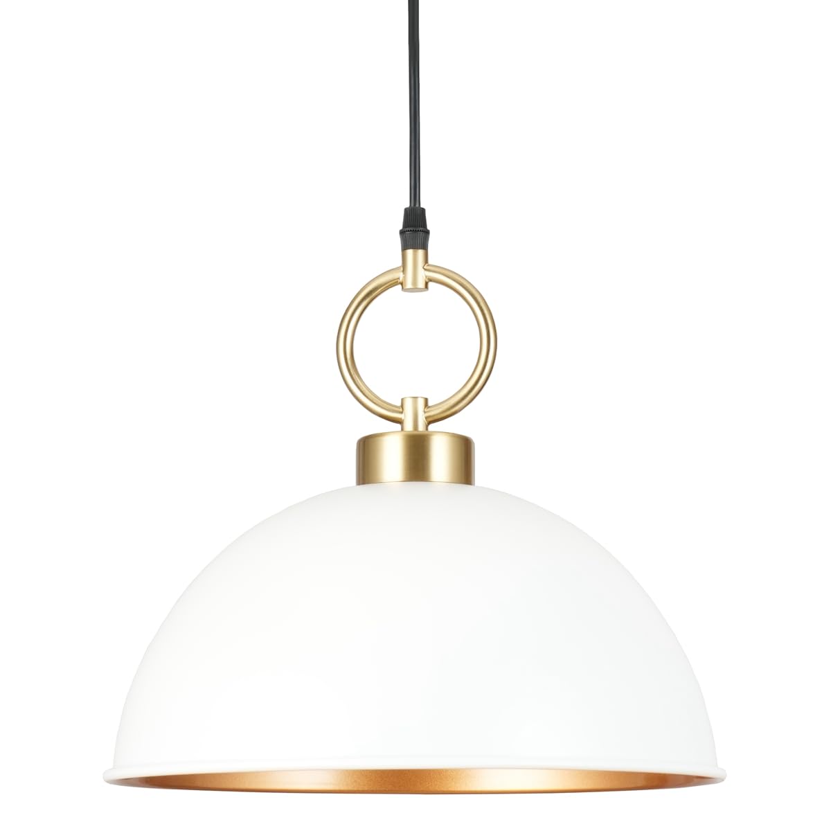 Photo 1 of ***FOR PARTS USE ONLY STOCK PHOTO NOT ACCURATE***ALICE HOUSE 12-inch Pendant Light White Gold Mid Century Pendant Lighting Modern Hanging Light Fixture for Dining Room,Kitchen, Bedroom Cafe AL577912-P1