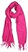 Love Lakeside-Women's Cashmere Feel Winter Solid Color Scarf 0-0 Fuschia Pink