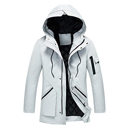 Nevera Fashion Men's Rain Snow Jacket Hooded Fleece Coat with Pocket