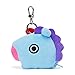 BT21 Official Merchandise by Line Friends - MANG Character Keychain Coin Purse Bag Charm, Light Blue