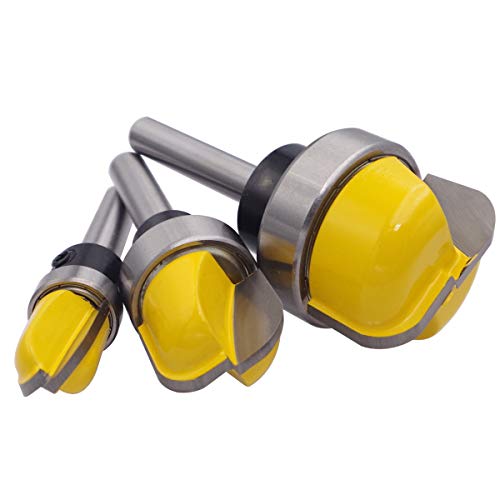 Wolfride 3pcs Dish Carving Bits Dish Cutter Router Bits Bowl and Tray