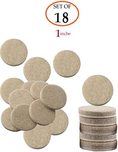 Elbee Self-Stick Beige Round Felt Pads 108-Piece Value Pack for Furniture Legs Protect Tile Linoleum Vinyl Wood Floors…