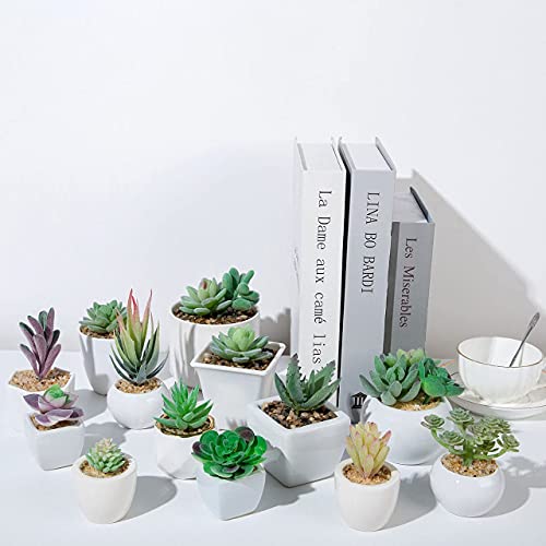 16 Pack Artificial Succulent Plants Unpotted Premium Pack of Small Fake Succulent Plants