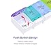 Pill Organizer, Weekly 7 Day AM PM Pill box, Travel Large Daily Pill Cases with Easy Push Button Design for Vitamins/ Fish Oil/ Capsules/ Supplements