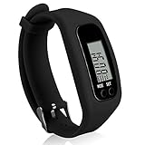 Fitness Tracker Watch, Simply Operation Walking Running Pedometer with calorie burning and steps counting by Bomxy (Black)