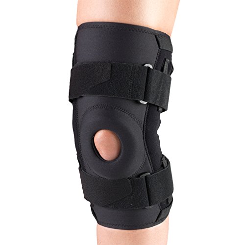 OTC Knee Stabilizer R.O.M. Orthotex Hinged Bars, Black, Large