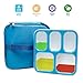 Bento Box, Fun life lunch box, Eco-Friendly, BPA Free, 5 Separated Compartments,Leakproof Container & Airtight Lid, For Healthy, Dry & Liquid Food, Portion Control, Meal Prep, Adults & Kids (blue)