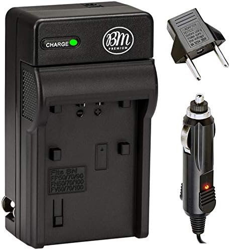 BM Premium NP-FH50 Battery Charger for Sony CyberShot DSC-HX1 DSC-HX100V DSC-HX200V HDR-TG5V DSLR A230 A290 A330 A380 A390 Digital Cameras (BC-TRV Replacement)